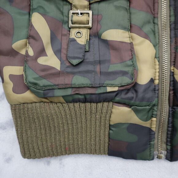 Pumpkin Vest Mens M Green Camo Full Zip Cargo Casual Outdoor Outfit - Picture 11 of 16